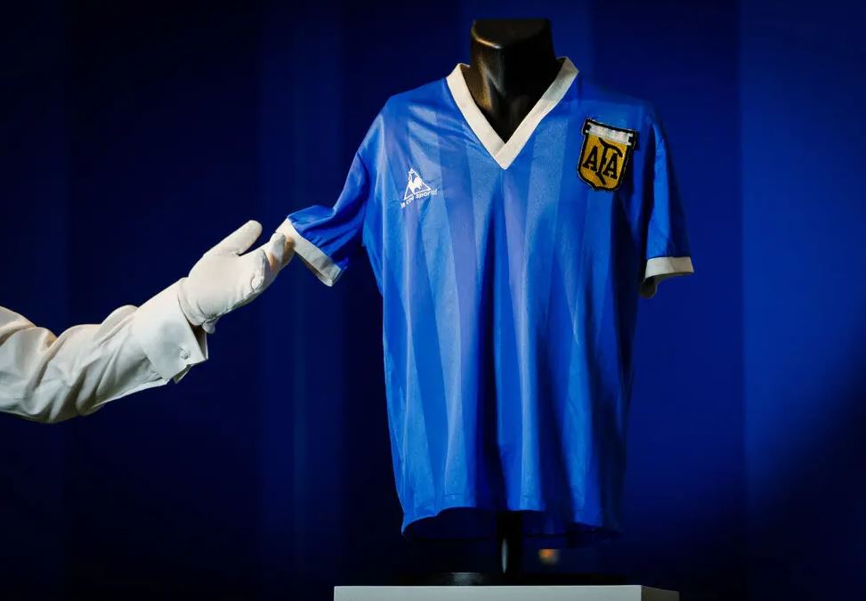 Diego Maradona’s ‘Hand of God’ Jersey Sells for $9.3 Million