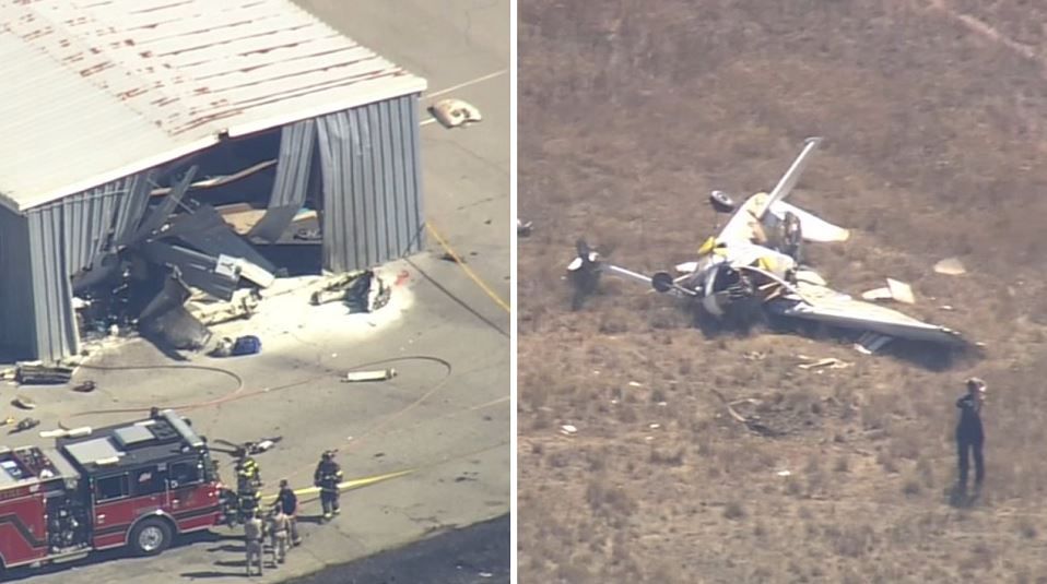 Officials say that at least two people have died following a collision between aircraft in California