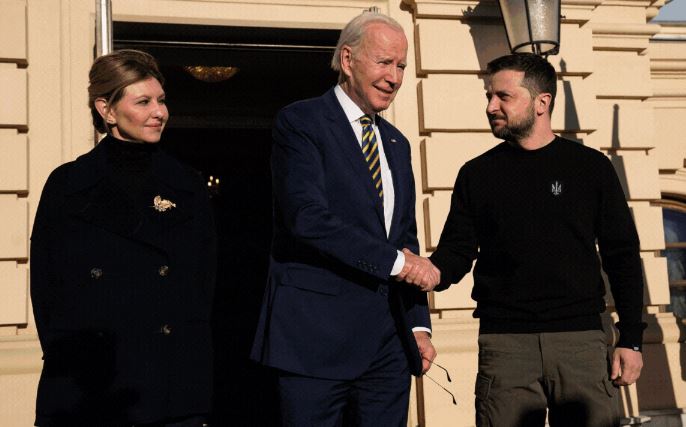 US President Joe Biden goes on high-risk five-hour visit to Ukraine as Russia holds fire
