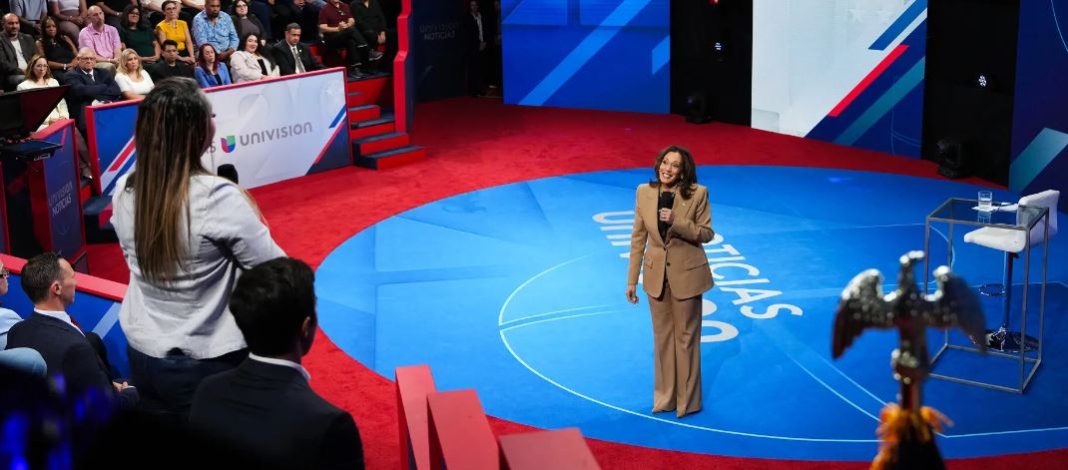 Harris Walks Fine Line on Immigration at Univision Town Hall